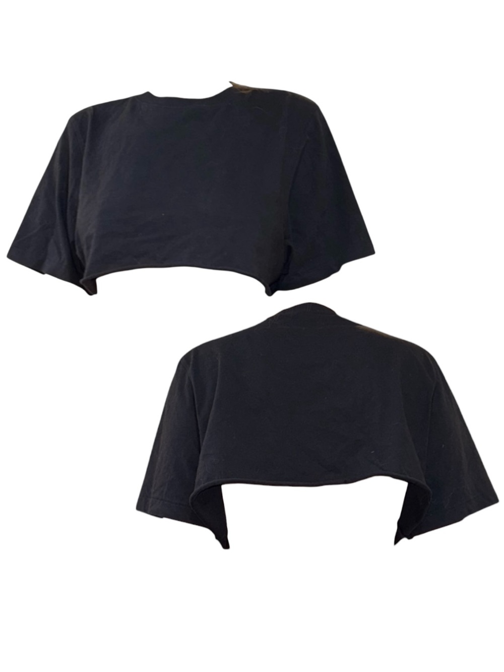 Black Cropped Boxy Tee